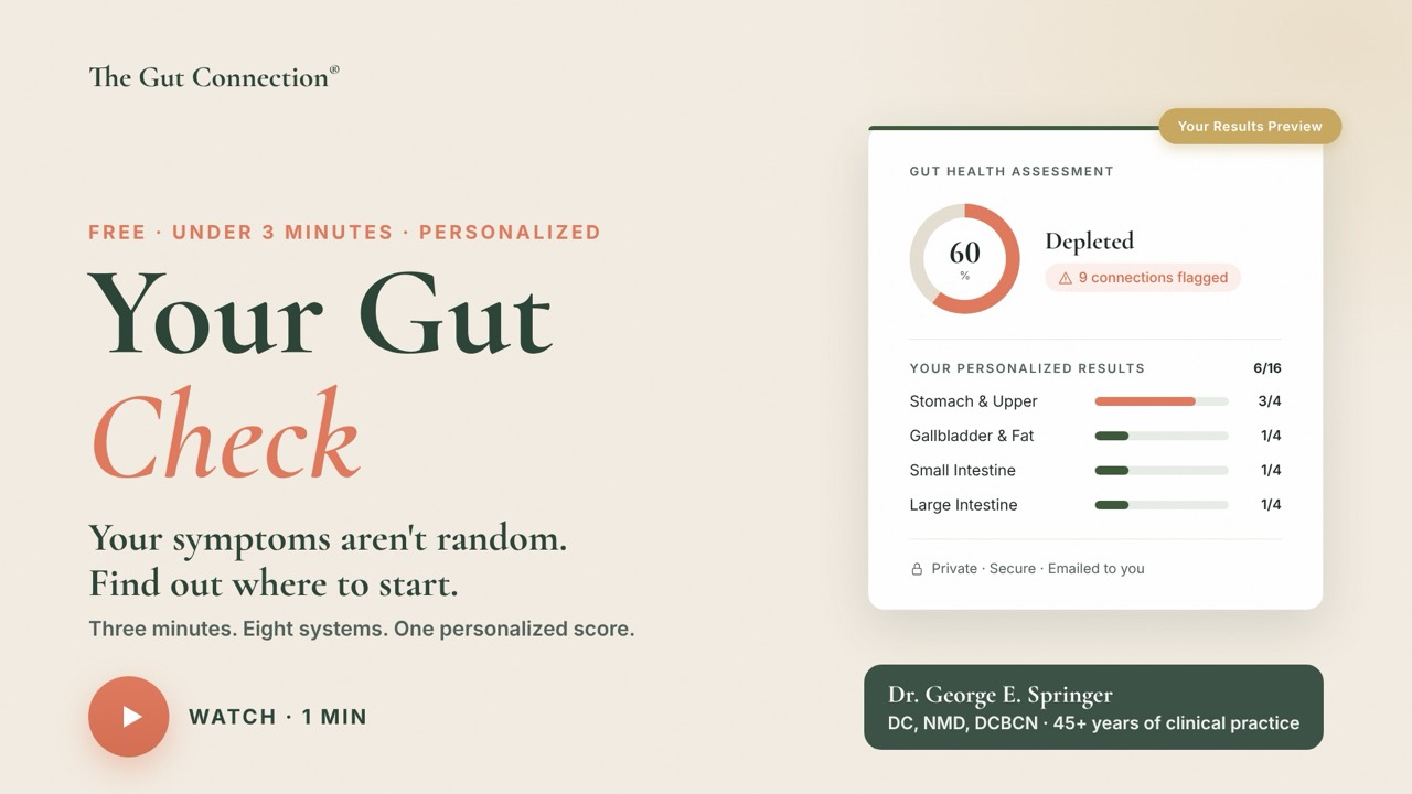 Your Gut Check — watch the 1-minute intro with Dr. Springer